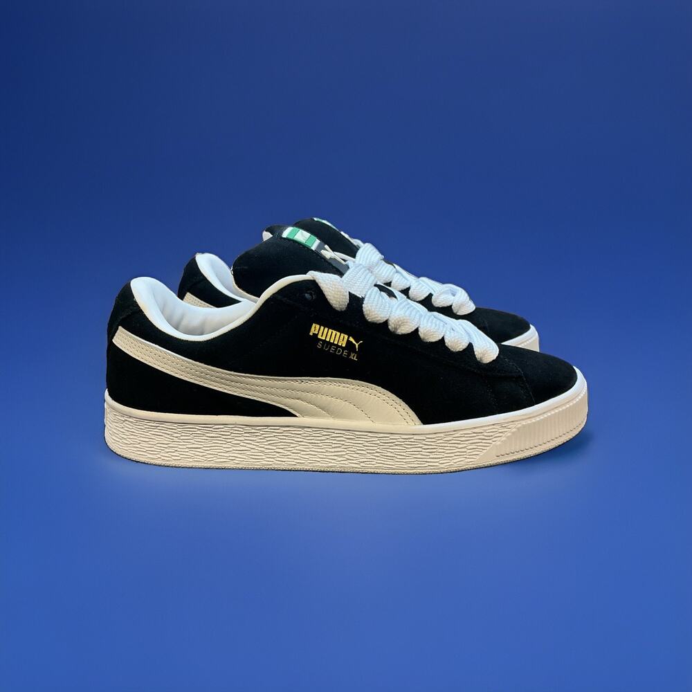 10.5 Puma Suede XL Sneakers,Men's EU 44,Puma Black,Puma White,395205 02, NIB